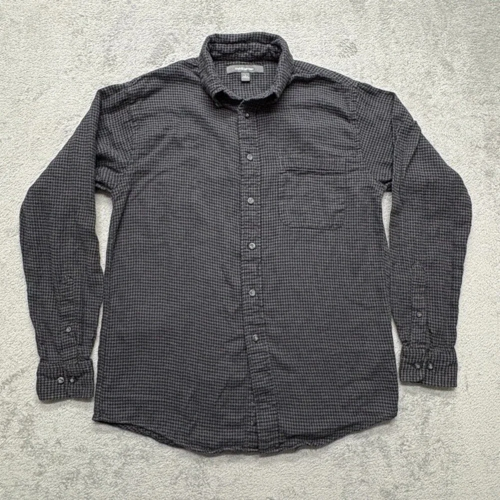 Croft and Barrow Button Down Long Sleeve Shirt Mens Small Gray Cotton‎ Casual